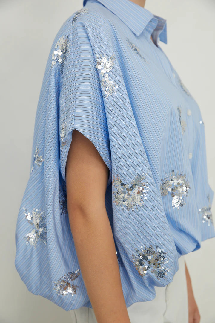 Blusa Lentejuelas Azul