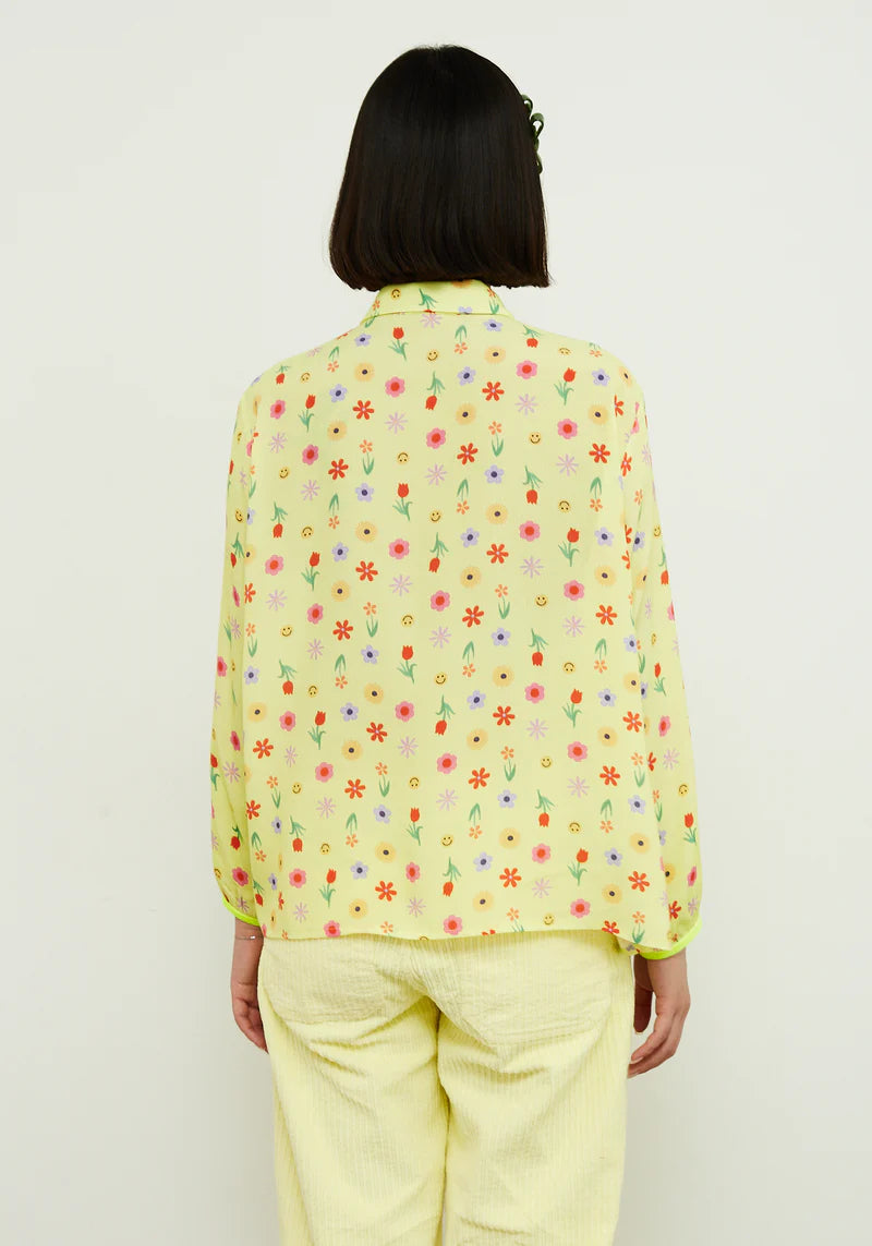 Camisa Amarilla Flores