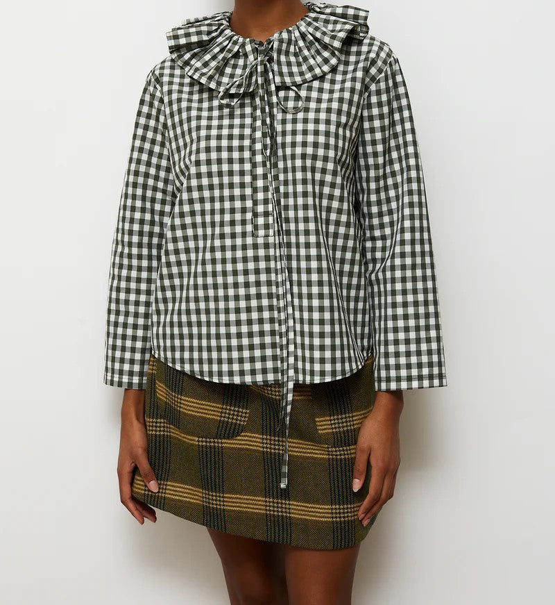Camisa Caqui Cuadros Vichy