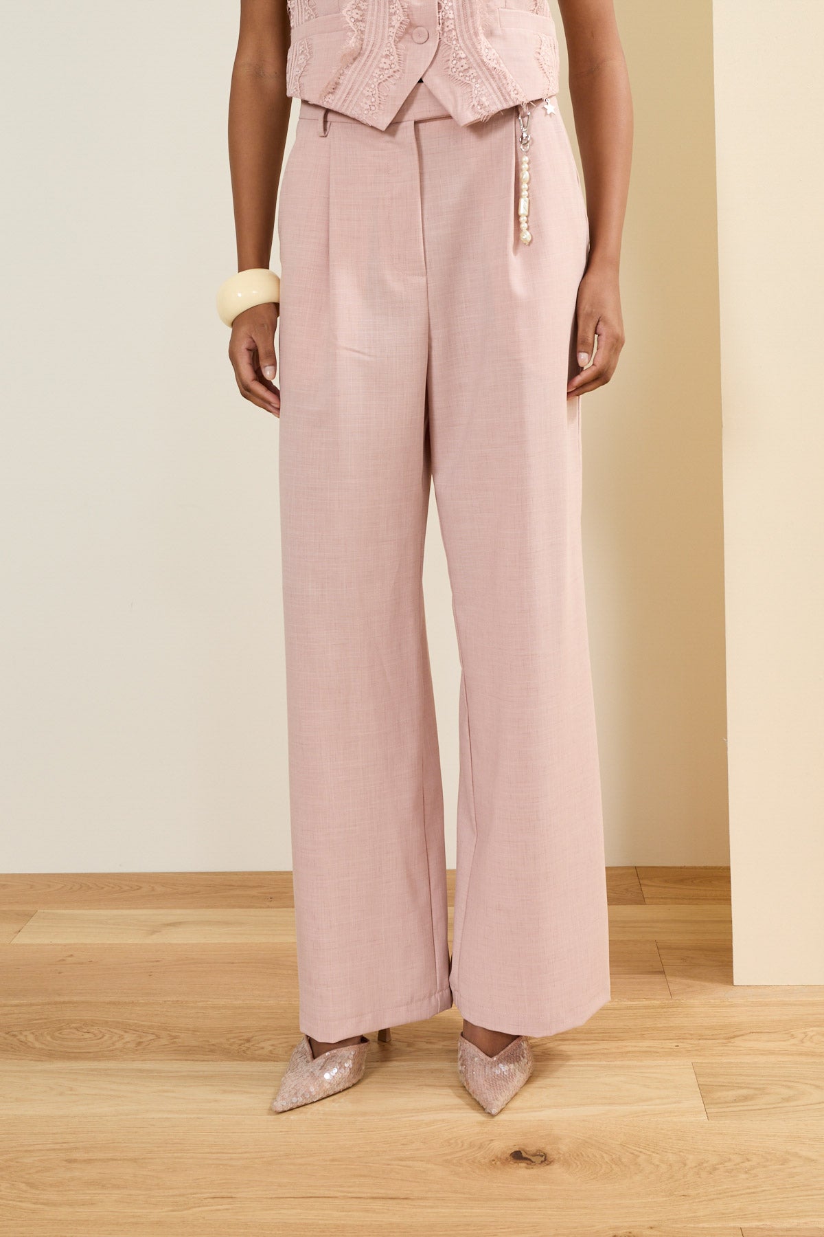 Pantalón Traje Rosa