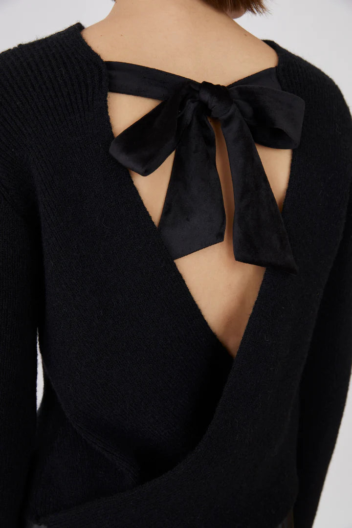 Jersey Negro Detalle Lazo