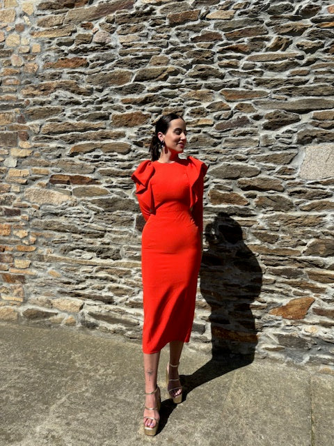 Vestido_Naranja_Midi_Maria_Pajaro_Imagen0