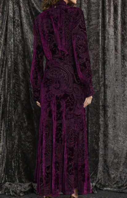 Vestido Terciopelo Púrpura Oscuro