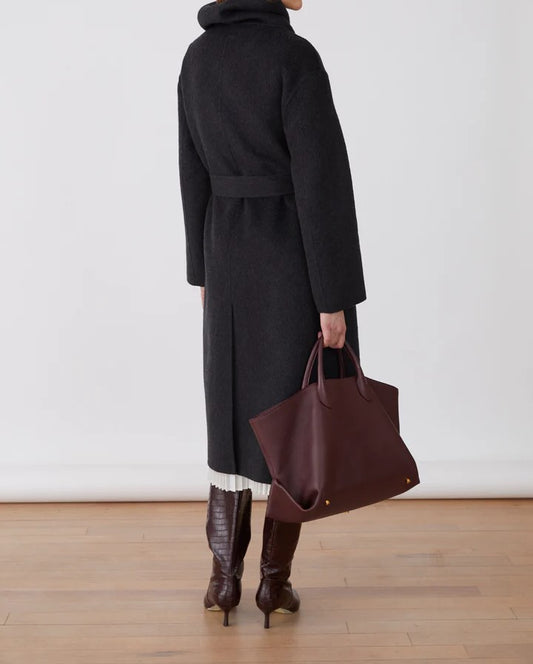 Abrigo Lana Gris Oscuro