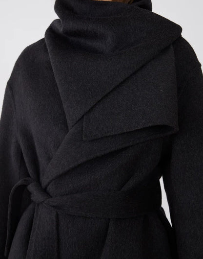 Abrigo Lana Gris Oscuro