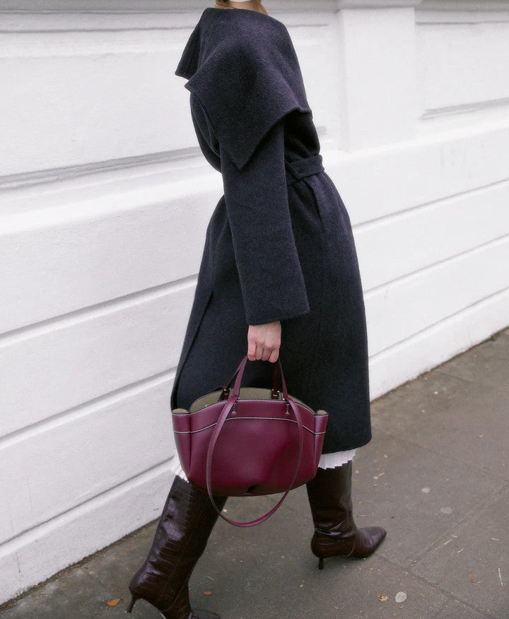 Abrigo Lana Gris Oscuro