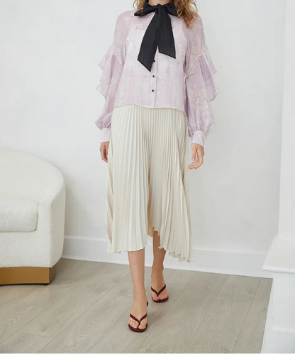 Blusa Flores Lazo Negro