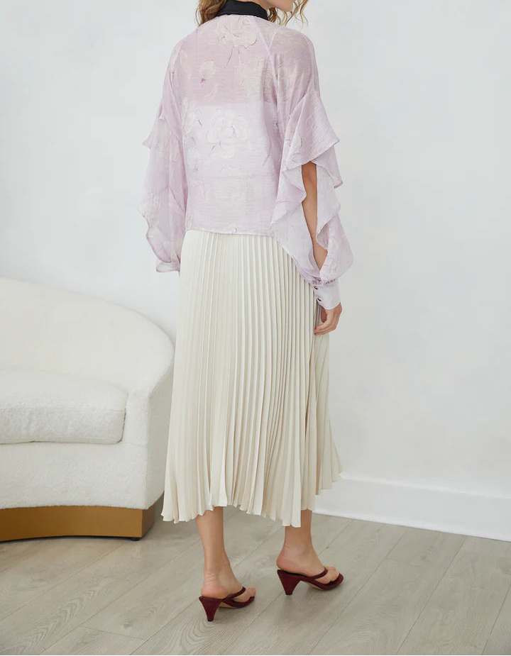 Blusa Flores Lazo Negro