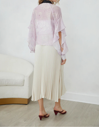 Blusa Flores Lazo Negro