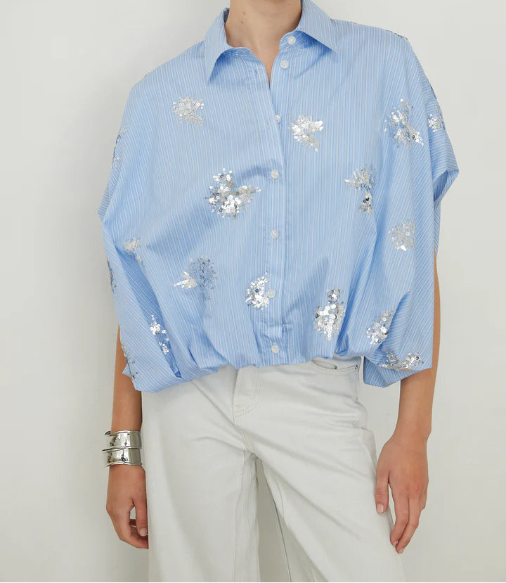 Blusa Lentejuelas Azul