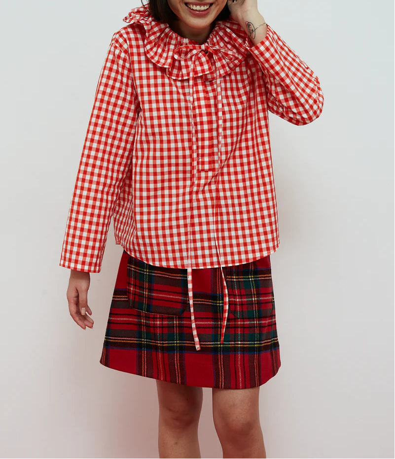 Camisa Roja Cuadros Vichy