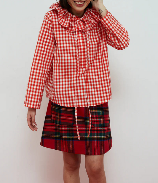 Camisa Roja Cuadros Vichy