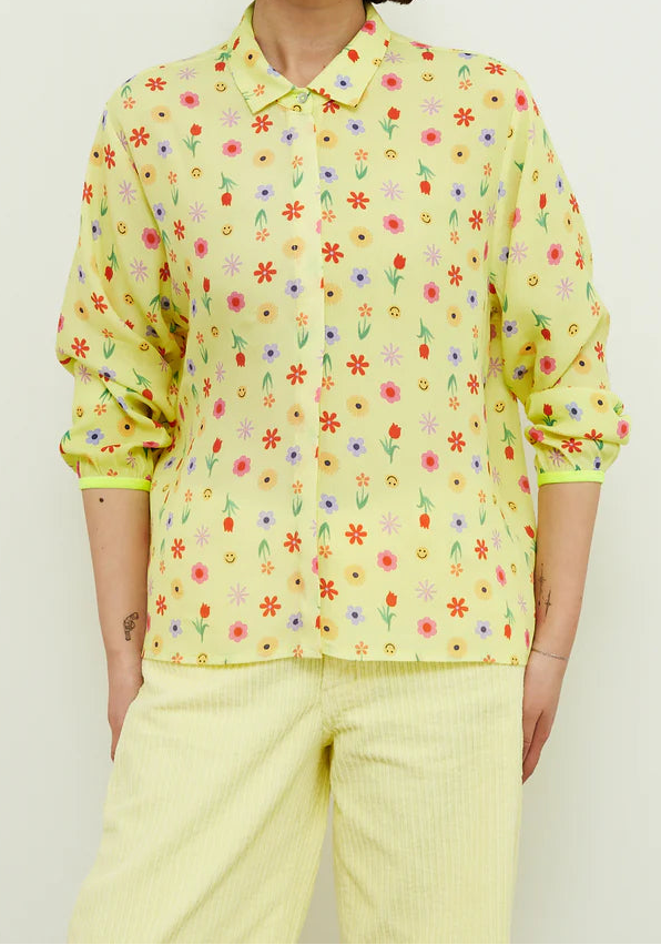 Camisa Amarilla Flores