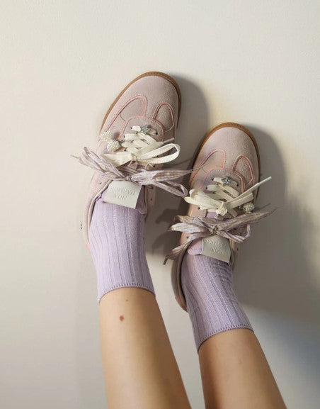 Zapatillas Piel Lilas