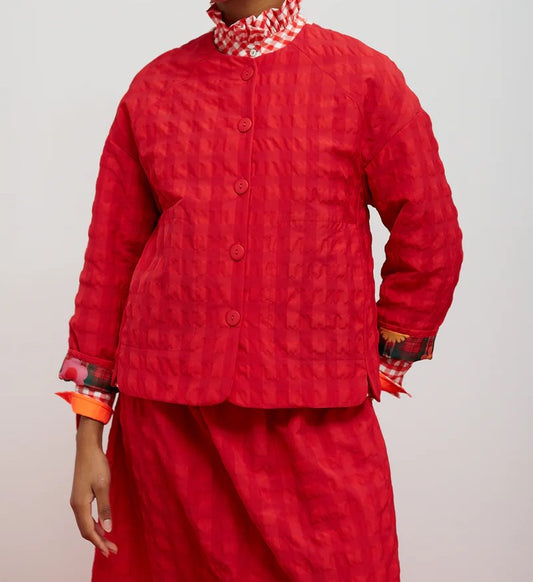 Chaqueta Guateada Roja