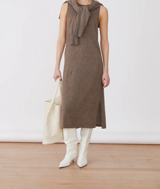 Vestido Marrón Punto