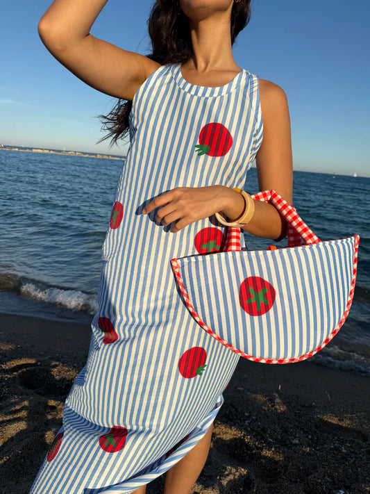 Vestido Marni Azul Tomates
